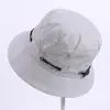 Sombrero de Cubo de Moda para Mujer Estilo Coreano Transpirable Camuflaje Reversible Sombrero para el Sol Protección Solar Color Sólido Primavera Verano Sombrero para el Sol