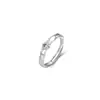 Anillos de Pareja de Plata Pura S999 Sol y Luna Brillan Juntos Dulces y Geniales Estilo Vintage Simple Anillo Abierto Ajustable Anillo de Plata Pura