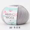 Hilo de Lana Merino Peinada al por Mayor Transfronterizo 50g para Tejer a Mano, Crochet, Suéter, Gorro, Bufanda, Hilo Completo
