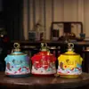 Frasco de Vinho de Cerâmica Jingdezhen Sabor Chinês 2,5kg Garrafa de Vinho Vazia 2,5L Caixa de Presente Frasco de Vinho de Porcelana Branca Ornamentos de Cerâmica