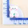 Materiales para Decoraciones de Fundas de Teléfono de Resina de Pegamento Cremoso para Bricolaje: Oso de Queso, Conejito Lindo, Dijes de Animales para Zapatos Crocs