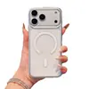 Adequado para Apple 18Promax Capa de Telefone Magnética Fosca de Alta Transparência, Capa Protetora Simples para Iphone17, Modelo Novo 1516