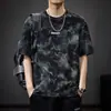 2026 Nova Marca da Moda Camiseta Fina de Manga Curta para Homens, Estilo Casual Solto de Verão com Furos Falsos, Camiseta Fresca de Meia Manga