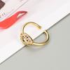 Anillo de circón con micro incrustaciones en forma de labio, estilo fresco de primavera y verano, anillo de temperamento simple, anillo de dedo índice abierto