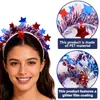 Diadema de Estrella del Día de la Independencia, Diadema Decorativa para Fiesta Temática Patriótica Americana, Tocado de Cinta Colorida para el Día de los Caídos