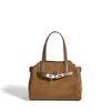 Bolso de Mano de Diseño Nicho de Alta Gama Otoño/Invierno 2026, Bolso Cruzado Versátil Simple de Lujo Ligero, Bolso Kelly de Cuero Genuino