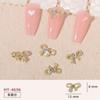 2025 Nuevos Accesorios de Moño para Uñas al por Mayor Celebridad de Internet Más Vendidos Accesorios de Flor de Aleación Decoraciones de Uñas de Lujo