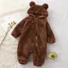Nova Estação Armazém Entrega Macacão de Bebê Inverno Recém-nascido Quente Macacão de Engatinhar Bebê Pelúcia Harem Fofo Macacão