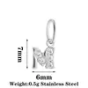 Nuevo Colgante de Acero Inoxidable Letra Zirconia Venta Caliente Accesorios para Collares Pendientes DIY 26 Dijes de Letras Inglesas A-Z