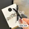 Pinza para el cabello brillante con pedrería, Pinza para el cabello de lunares a la moda, Exquisita horquilla para la frente para mujer