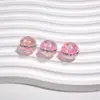 Cuentas Redondas de Color UV Incrustadas con Circonita Luminosa Cuentas Sueltas Cuentas Espaciadoras Bolsa Colgante Cadena para Teléfono Móvil Pulsera Accesorios para Joyería DIY