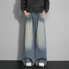 Jeans para hombre personalizados/estilo americano, nuevo estilo de otoño, pierna recta holgada, pierna ancha, pantalones casuales versátiles para hombre, negros