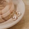 Elegantes Aretes de Gancho para la Oreja de Perlas Shijia para Mujer, Aretes de Lujo Ligero de Alta Gama, Aretes de Plata Esterlina 925, Aretes de Perlas de Nicho
