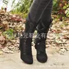 Sitio independiente de Amazon Wish comercio exterior europeo y americano botas de mujer de encaje talla grande de tacón alto hasta la mitad de la pantorrilla botas de cuero para mujer invierno 2026