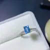 Anillo de Topacio Plata S925 Joyería para Mujer Piedra Principal 5x7mm Finamente Engastado Venta Caliente Dropshipping Transfronterizo Nicho Joyería de Mano