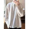 Cárdigan de cuello alto para hombre, nueva colección primavera/otoño 2026, elegante y moderno, chaqueta suéter de punto holgada para hombre