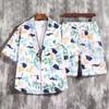 Camisa hawaiana de flores, traje de playa para hombre, verano, fina, Sanya, viajes, parejas, vacaciones en la playa, ropa de viaje