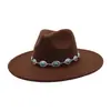 Aliexpress Amazon Otoño e Invierno Nuevo Top Corazón de Melocotón Estilo Étnico para Hombre y Mujer Sombrero de Copa de Lana de Ala Ancha Sombrero de Jazz