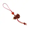 Encanto de Teléfono Original Retro Exquisito y Versátil de Calabaza Esmaltada Roja para Mujer con un Toque de Lujo de Gama Alta