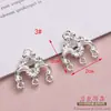 Accesorios para el cabello antiguos material metal plateado flor mariposa Loto conexión pieza colgante horquilla diy paso pendientes de sacudida material