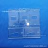 Conjunto de porta-crachá de identificação à prova de poeira de ABS horizontal pc porta-cartão de transporte transparente porta-cartão polvo fosco vertical porta-crachá de identificação