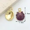 Fabricante de Acessórios para Joias Estilo Concha, Atacado de Joias Artesanais DIY de Liga, Acessórios para Joias DIY com Gotejamento de Óleo Transfronteiriços