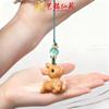 Sándalo Verde, Sándalo Rojo, Tallado de Sándalo Negro, Colgante de Ciervo Saltando, Cartera Yiming Xianyuan, Colgante Lindo para Teléfono Móvil, Accesorios DIY