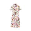 Vestido Midi de Popelina Estampada 2025 Verão Novo Estilo Europeu e Americano Fashion Elegante Elegante Saia Midi Sms para Mulheres