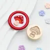 Serie de Bordado Sello de Cera Cabeza de Sello, Setas Tejidas Bordado, Patrones de Tallado en Relieve, Cabeza de Sello de Latón para Diario, Venta al por Mayor