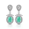 Pendientes de Botón Dinámicos con Forma de Huevo de Paloma, Corte Flor de Hielo de Piedra Preciosa Colorida, Joyería con Forma de Huevo de Diamante de Alto Carbono Brillante, Más Vendidos en Tiktok, para Dropshipping