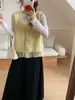 Cárdigan de Punto Floral Fresco y Dulce Chaleco para Mujer Nuevo Estilo Primavera y Otoño 2025 Chaleco Suéter de Encaje Empalmado en Capas