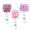 Conjunto de 3 Peças Transfronteiriço Profissional Glitter Acrílico Divertido Porta-Crachá Retrátil Clipe de Identificação