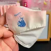 Máscara blush de alta qualidade, estilo "net-red", para uso diário no verão, de seda gelada, com proteção para os olhos em gradiente de cor, máscara protetora solar infantil