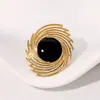 Anillo de acero inoxidable abierto con personalidad europea y americana exagerada, alto sentido francés, flor, mariposa, amor, geométrico, no se decolora, para mujer