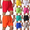 Pantalones cortos de verano 2022 para hombre, pantalones cortos de color caramelo, pantalones de playa de secado rápido, pantalones casuales deportivos de color sólido a la moda