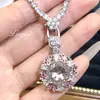 Collar con Colgante de Nido de Pájaro Popular Cortado en Vivo Diamante de Alto Carbono Flor de Mariposa Lleno de Diamantes Cadena Ligera de Lujo para Clavícula para Mujer