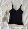 Chaleco térmico sin costuras para mujer, además de ropa interior de terciopelo con cuello en V acolchado, tirantes para otoño e invierno, ropa interior térmica de terciopelo