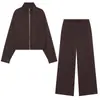 Atacado de roupas femininas estilo europeu e americano ins transfronteiriço: jaqueta bomber e calça casual de perna larga 8372254 8372255