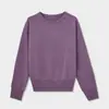 Suéter de Punto ACME Morado Simple Cuello Redondo para Mujer 2026 Otoño Ajuste Relajado Manga Raglán Suéter Holgado 12038