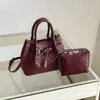 Mini bolso tipo cubo tejido con patrón francés 2026 con diseño de hebilla de cinturón, bolso de nicho, bolso cruzado para el día a día para mujer, estilo cesta de verduras