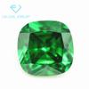 Lote de fábrica 5A fertilizante quadrado verde zircônio pedra nua fertilizante sintético travesseiro quadrado avó verde pedra branca zircônia CZ broca