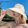 Chal de verano sombrero de pescador de ala grande sombrero para el sol protector solar protección para el cuello de una pieza transpirable 2025 nuevo sombrero para el sol mujer