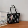 Bolsa Grande Popular de Bolinhas de Um Ombro para Mulheres 2026 Nova Moda Bolsa Saco de Couro Encerado Bolsa de Axila para Trabalho e Deslocamento