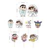 Internet Celebridade Estilo Cartoon Casal Decoração Do Bolo Lápis De Cera Shin-chan Noivado Aniversário De Casamento Sobremesa Plug-in Baking Insert