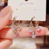 Pendientes geométricos con hebilla de oreja de estilo frío, sencillos, ligeros, de lujo, de gran sentido, para mujer, versátiles, venta al por mayor