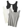 Hermoso Chaleco de Tirantes Anchos con Espalda Descubierta para Mujer Modal Verano Delgado Ajustado Interior Largo Blanco Ropa Exterior Base Top