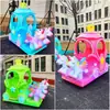 Coche Cuadrado, Coche de Ocio, Puesto de Mercado Nocturno en el Parque, Coche Eléctrico de Diversión para Niños, Coche Rodante Luminoso para Lugares Pintorescos