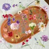 50 Piezas de Pegatinas de Mascotas de Dibujos Animados con Temática de Flores, No Requieren Corte, para Fundas de Teléfono, Diarios, Plantas, Pegatinas Transparentes Impermeables para Manualidades al por Mayor