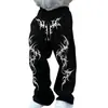 Pantalones casuales de moda hip-hop de alta calle transfronterizos de AliExpress para hombre, ajuste holgado de verano, estilo de pierna recta de nicho, en stock, pantalones largos versátiles