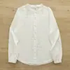 Moda Otoño 2026: Cardigan Camisa Larga de Manga Larga para Mujer Holgada de Color Sólido con Cuello Alto Plisado Artístico Tendencia al por Mayor
